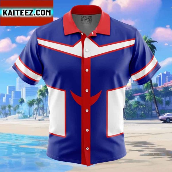 All Might My Hero Academia Gift For Family In Summer Holiday Button Up Hawaiian Shirt