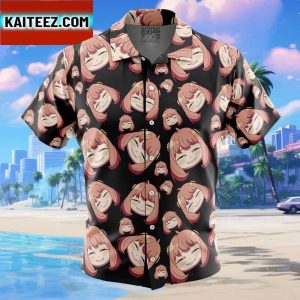 Anya Forger Spy x Family Gift For Family In Summer Holiday Button Up Hawaiian Shirt