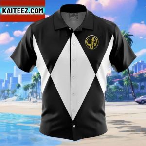 Black Ranger Mighty Morphin Power Rangers Gift For Family In Summer Holiday Button Up Hawaiian Shirt