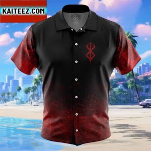 Brand of Sacrifice Berserk Gift For Family In Summer Holiday Button Up Hawaiian Shirt