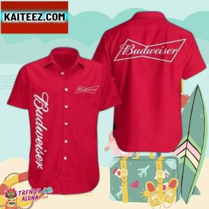 Budweiser Beer Vibrant 3D Print Stylish Summer Hawaiian Shirt