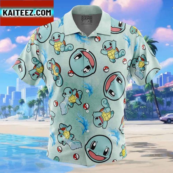 Bulbasaur Pattern Pokemon Gift For Family In Summer Holiday Button Up Hawaiian Shirt