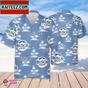 Busch Light Hawaiian Coconut Island Pattern Hawaiian Beer Lover Shirt Classic Flowers Beer Aloha Shirt