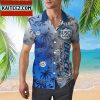 Busch Light Hibiscus Flower Pattern Blue White Aloha Hawaiian Shirt