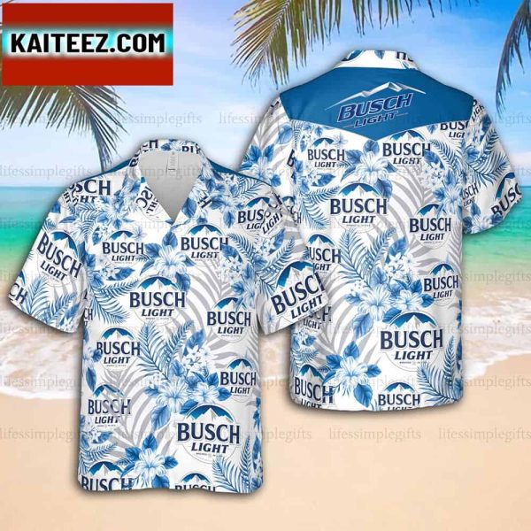 Busch Light Unisex Hawaiian Shirt Latte Beer Button Up