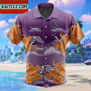 Chili Octo Aloha Splatoon Gift For Family In Summer Holiday Button Up Hawaiian Shirt