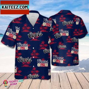 Coors Banquet Hawaiian Coconut Island Pattern Hawaiian Beer Lover Shirt Classic Flowers Beer Aloha Shirt