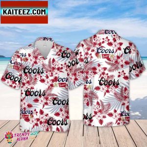 Coors Banquet Hawaiian Flowers Pattern Shirt Hawaiian Beer Lover Shirt Classic Flowers Beer Aloha Shirt