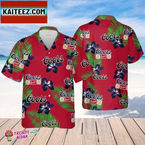 Coors Banquet Hawaiian Hibiscus Flower PatternTropical Beach Shirt Hawaiian Flower Shirt Hawaiian Beer Shirt