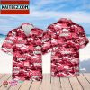 Coors Light Logo Hibiscus Flower Pattern Red White For Men And Women Aloha Hawaiian Shirt