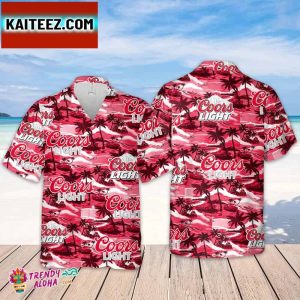 Coors Light Hawaiian Sea Island Pattern Hawaiian Shirt Summer Beer Hawaiian Shirt