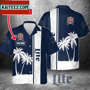 Custom Hawaiian Shirt with Best Gift For Family Summer Vacation Miller Lite Name