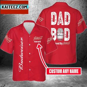 Dad Bod Powered By Budweiser For Men And Women Hawaiian Shirt