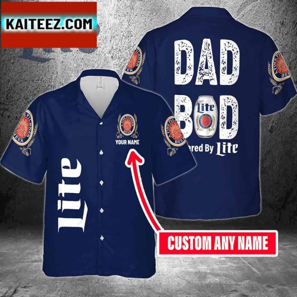 Dad Bod Powered By Miller Lite For Men And Women Hawaiian Shirt