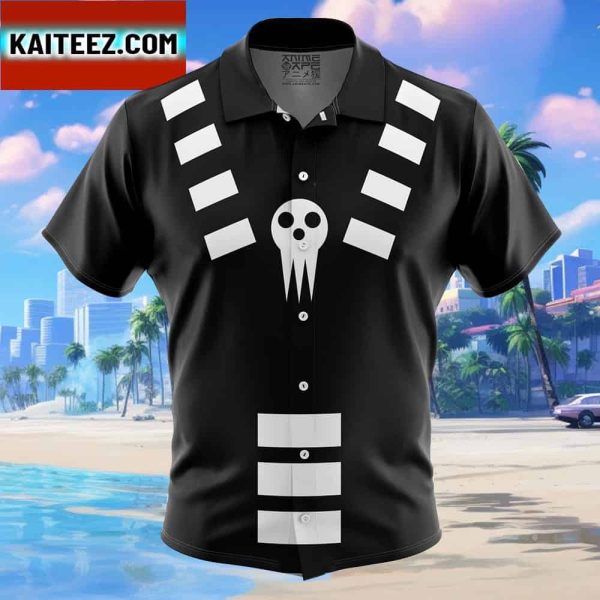 Death the Kid Soul Eater Gift For Family In Summer Holiday Button Up Hawaiian Shirt