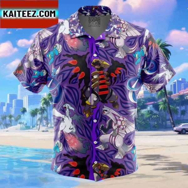 Dragon Type Pokemon Pokemon Gift For Family In Summer Holiday Button Up Hawaiian Shirt