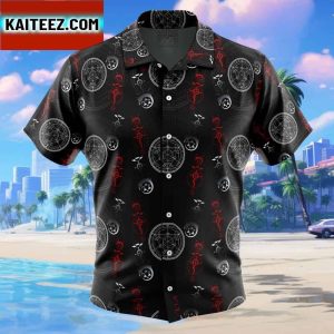 Edward Elric V1 Fullmetal Alchemist Gift For Family In Summer Holiday Button Up Hawaiian Shirt