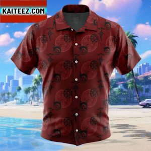 Edward V1 Fullmetal Alchemist Gift For Family In Summer Holiday Button Up Hawaiian Shirt