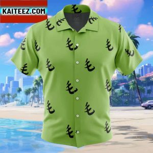 Green Pattern Saitama One Punch Man Gift For Family In Summer Holiday Button Up Hawaiian Shirt