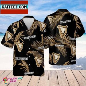 Guinness Hawaiian Palm Leaves Pattern Shirt Beer Summer Party Hawaiian Shirt Schlitz Beer Shirt