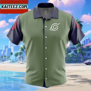 Konoha Jonin Naruto Gift For Family In Summer Holiday Button Up Hawaiian Shirt