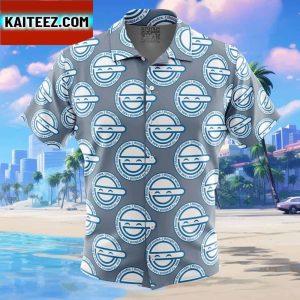 Laughing Man Ghost in the Shell Gift For Family In Summer Holiday Button Up Hawaiian Shirt