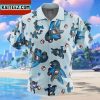 Lucario x Mega Lucario Pokemon Gift For Family In Summer Holiday Button Up Hawaiian Shirt