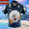 Lucario x Mega Lucario Pokemon Gift For Family In Summer Holiday Button Up Hawaiian Shirt