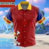 Luffy Pattern One Piece Gift For Family In Summer Holiday Button Up Hawaiian Shirt