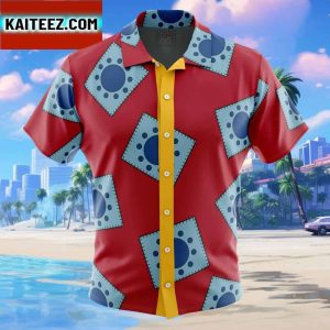 Luffys Wano Pattern One Piece Gift For Family In Summer Holiday Button Up Hawaiian Shirt