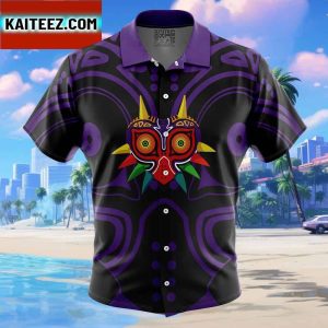 Majoras Mask The Legend of Zelda Gift For Family In Summer Holiday Button Up Hawaiian Shirt