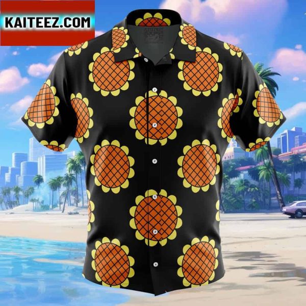 Monkey D Luffy Black Dressrosa One Piece Gift For Family In Summer Holiday Button Up Hawaiian Shirt