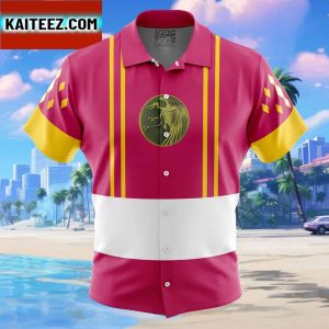 Pink Ranger Ninjetti Mighty Morphin Power Rangers Gift For Family In Summer Holiday Button Up Hawaiian Shirt