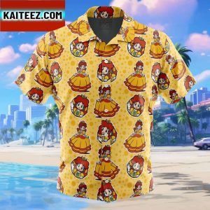 Princess Daisy Super Mario Bros Gift For Family In Summer Holiday Button Up Hawaiian Shirt