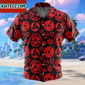 Sharingan Naruto Shippuden Gift For Family In Summer Holiday Button Up Hawaiian Shirt