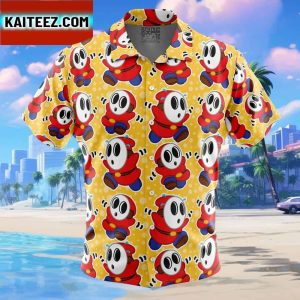 Shy Guy Super Mario Bros Gift For Family In Summer Holiday Button Up Hawaiian Shirt