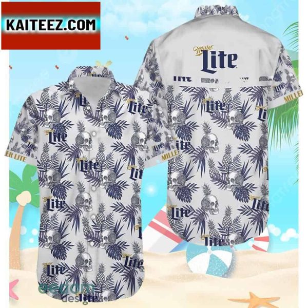 Skull Miller Lite Pineapple Beach Shirt Men And Women Gift Hawaiian Shirt