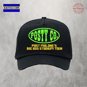 Post Malone Big Ass Stadium Tour Posty Co Black Cap