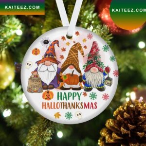 2022 Christmas Gnomes Hallothanksmas Halloween Christmas Ornament