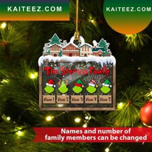 2022 Custom Grinch Family Name Grinch Christmas Ornament