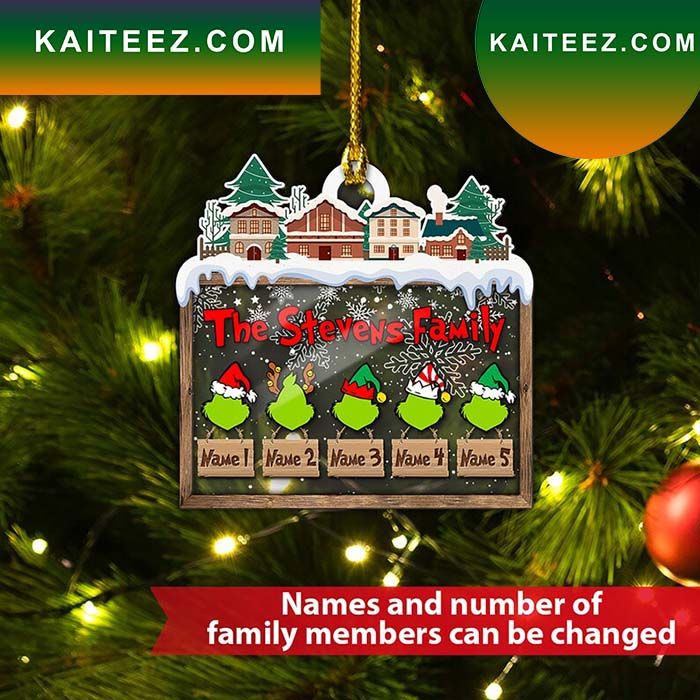2022 Custom Grinch Family Name Grinch Christmas Ornament 2022 Custom Grinch Family Name Grinch Christmas Ornament