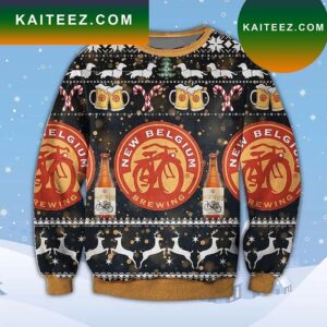 3D New Belgium Brewing Beer Ugly Sweater Christmas