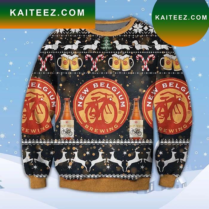 3D New Belgium Brewing Beer Ugly Sweater Christmas 3D New Belgium Brewing Beer Ugly Sweater Christmas