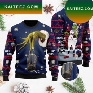 ATLANTA BRAVES WORLD SERIES CHAMPIONS GRINCH CHRISTMAS UGLY SWEATER
