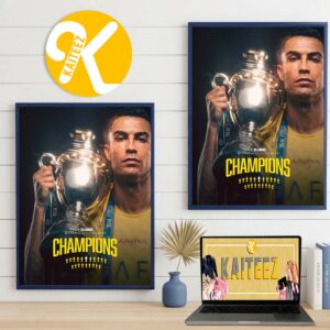 Al-Nassr Saudi Pro League 2025 2026 Champions 20th League The Captain History Cristiano Ronaldo Home Decor Poster Canvas
