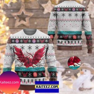 Anime Yugioh Black Rose Dragon Custom Imitation Knitted Ugly Sweater