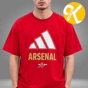Arsenal Merch Premier League Champions 25 26 Adidas Logo White Unisex T-Shirt