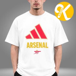 Arsenal Merch Premier League Champions 25 26 Adidas Logo White Unisex T-Shirt Arsenal Merch Premier League Champions 25 26 Adidas Logo White Unisex T-Shirt