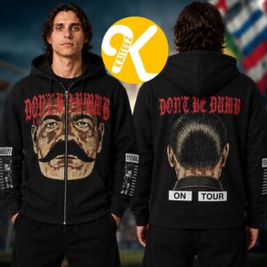 Asap Rocky Dont Be Dumb Tour 2026 Merch Gothic Face Graphic Zip Hoodie