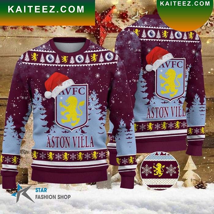 Aston Villa Christmas Ugly Sweater Aston Villa Christmas Ugly Sweater